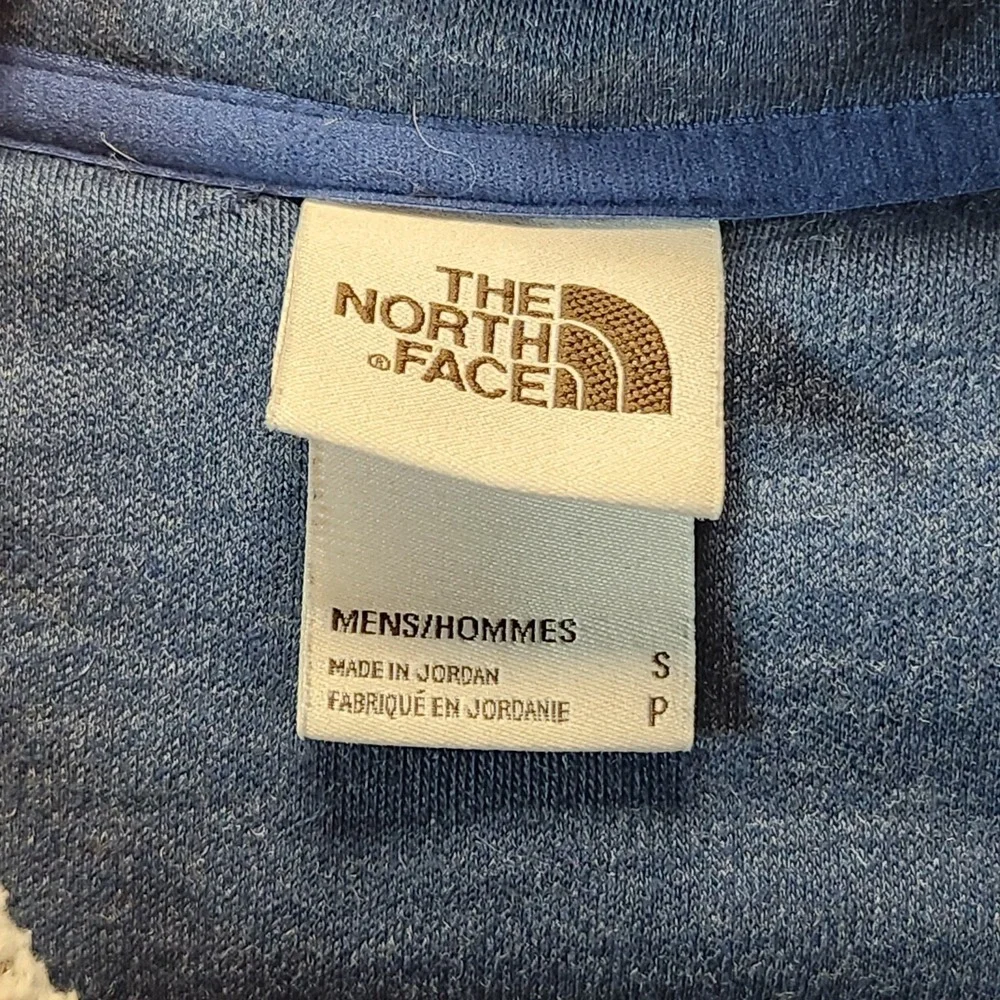 The North Face Sweatshirt Mens S  Blue Sherpa Patrol Quarter Zip Snap Pullover